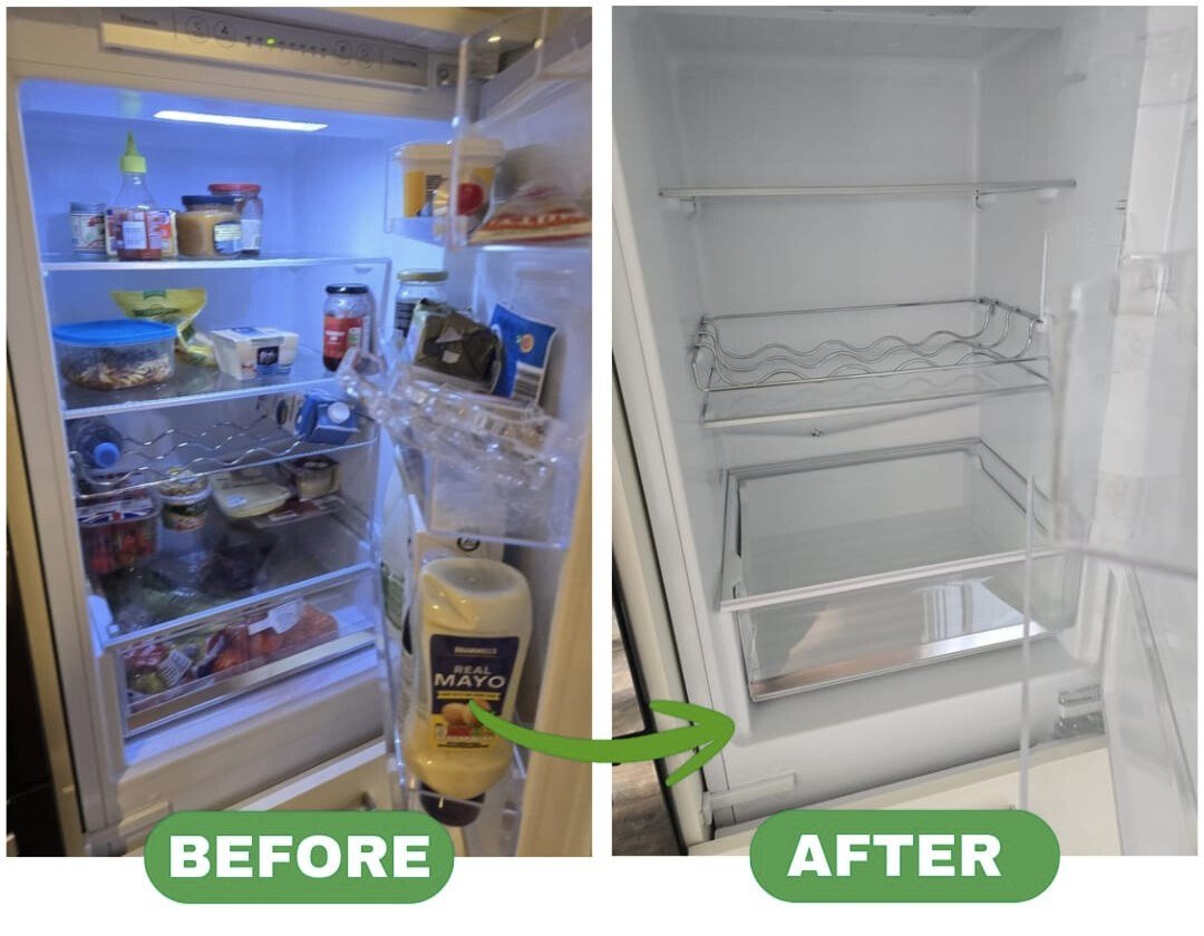 Fridge & freezer deep clean: before and after by FreshEnd